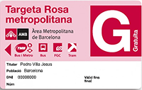 Tarjeta Rosa Barcelona
